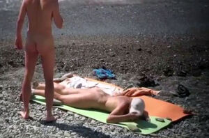 Injured naturist resting by the river