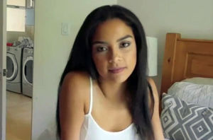 Latina Cutie Pokes Her Step-Brother